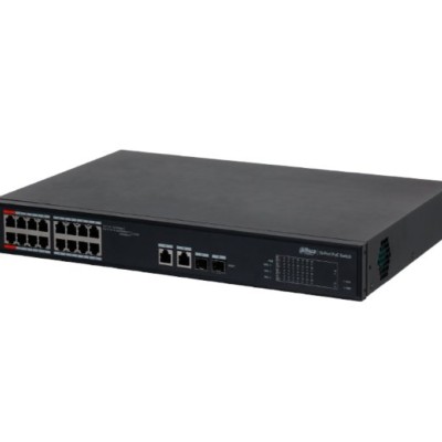 Switch Dahua DH-S4101-16ET2GF-240-C - Gigabit Ethernet - 16 Puertos PoE++ - 2 Uplink - 2 SFP - Gestionado - DH-S4101-16ET2GF-240-C