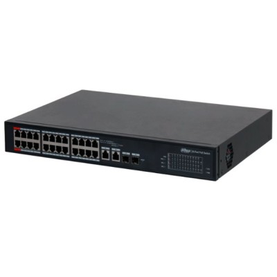 Switch Dahua DH-S4101-24ET2GF-360-C - Fast Ethernet - 24 Puertos PoE++ - 2 Uplink - 2 SFP - Gestionado - DH-S4101-24ET2GF-360-C