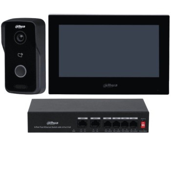 Kit de Videoportero IP Dahua KTP03 - Monitor 7" - Frente de Calle - Switch PoE - DHI-KTP03