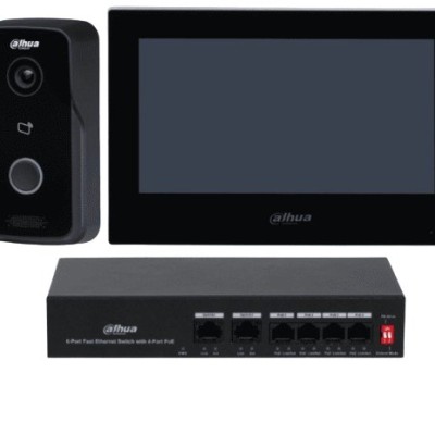 Kit de Videoportero IP Dahua KTP03 - Monitor 7" - Frente de Calle - Switch PoE - DHI-KTP03