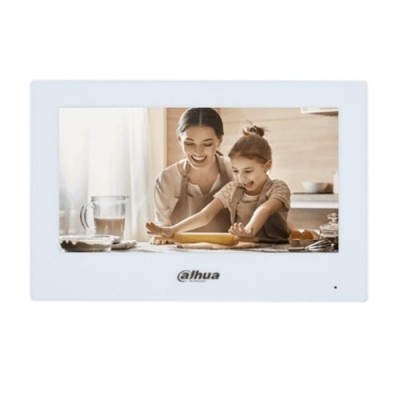 Monitor IP Dahua DHI-VTH2621GW-P - 7" - Touch - Interior - Blanco - DHI-VTH2621GW-P