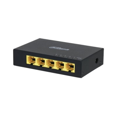 Switch Dahua DH-PFS3005-5GT - Gigabit Ethernet - 5 Puertos - No Gestionado - DH-PFS3005-5GT