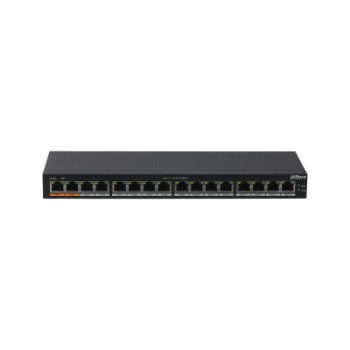 Switch Dahua PFS3016-16GT-190 - Gigabit Ethernet - 16 Puertos PoE+ - No Gestionado - DH-PFS3016-16GT-190