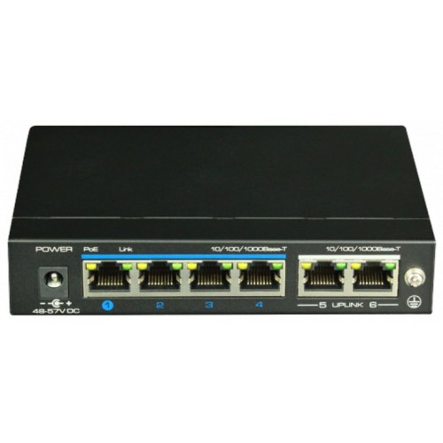 Switch UTEPO 4 Puertos PoE+ Gigabit Ethernet No Gestionado Modelo UTP3-GSW04-TP60