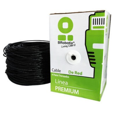 Bobina BRobotix - Cat5e - 305M - 24 AWG - Negro - 055305