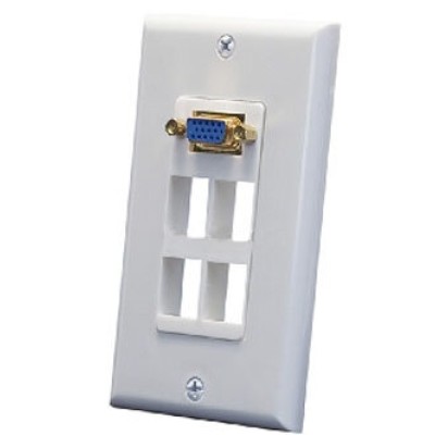 Placa de Pared BRobotix - VGA - 4 Salidas - Blanco - 087311