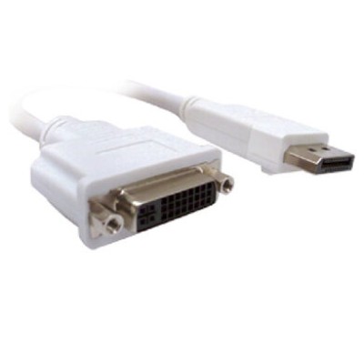 Cable BRobotix 104550 - DisplayPort a DVI-I - Macho/Hembra - Blanco - 104550