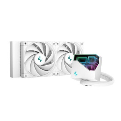 Enfriamiento Líquido DeepCool LT520 WH - 2 Ventiladores - 2250 RPM - RGB - Blanco - R-LT520-WHAMNF-G-1