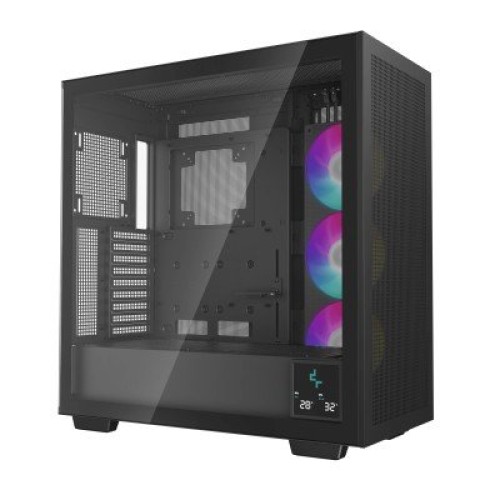 Gabinete Gamer Deepcool R-Morpheus Torre ATX/E-ATX con 3 Ventiladores ARGB y Panel Lateral de Vidrio Modelo R-MORPHEUS-BK
