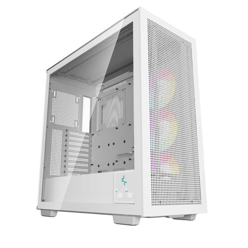 Gabinete Gamer Deepcool R-Morpheus Torre ATX/E-ATX con 3 Ventiladores ARGB y Panel Lateral de Vidrio Templado Blanco Modelo R-MORPHEUS-WH