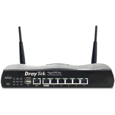 Router DrayTek Vigor2927ac - 2.4/5GHz - 5x RJ-45 - 2x Antenas - VIGOR2927AC