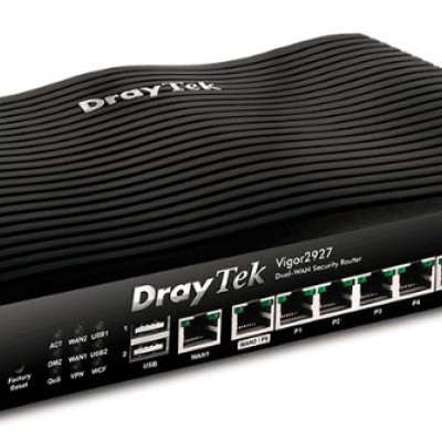 Switch DrayTek VIGOR2927 - Gigabit Ethernet - 1 RJ-45 WAN/LAN - 5 RJ-45 - Gestionado - Balanceador de cargas - VIGOR2927