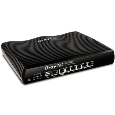 Switch DrayTek VIGOR2927 - Gigabit Ethernet - 1 RJ-45 WAN/LAN - 5 RJ-45 - Gestionado - Balanceador de cargas - VIGOR2927