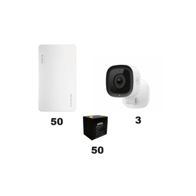 Kit de Alarma DSC SEM300 50 PACK - 50 Comunicadores SEM300 - 50 Baterías CBAT45AH - 3 Cámaras ADC-V523X - SEM300 50 PACK