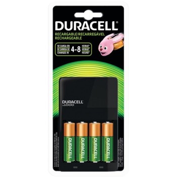 Pila DURACELL 41333031217 - Recargables - AA - 4 Piezas - Con Cargador - 41333031217