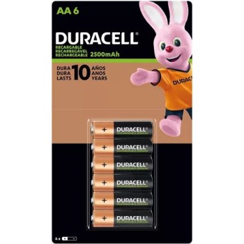 Pila Duracell - AA - Recargables - 6 Piezas - 5010012