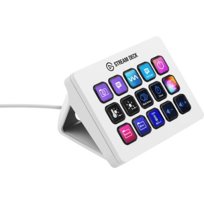 Teclado Elgato Stream Deck MK.2 - Alámbrico - 15 Teclas - LCD - Blanco - 10GBA9911