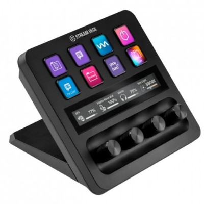 Teclado Elgato Stream Deck - Alámbrico - 8 Teclas - LCD - Negro - 10GBD9901