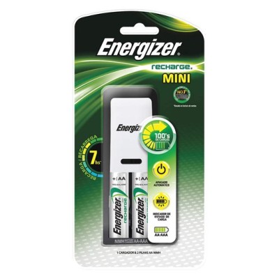 Cargador Energizer CH2PC3 - Hasta 2 Pilas - AA ó AAA - Con 2 Pilas AA - CARENERCH2PC2