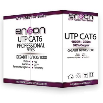 Bobina UTP Cat6 Enson 305 metros Color Gris - Modelo 12261G305