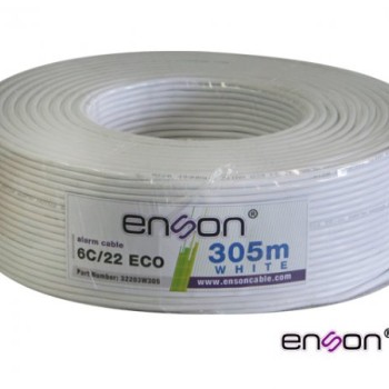 Cable de Alarma Enson Serie E 305m 6 Conductores Blanco Modelo 32203W305