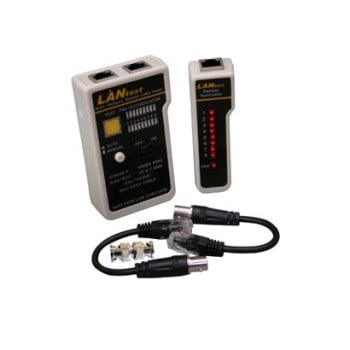 Probador de Cables Enson - RJ-11 - RJ-45 - BNC - Gris/Negro - ENS-TELN2