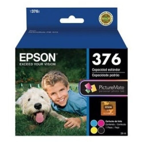 Tinta Epson 376 - 4 Colores Original (Negro, Cian, Amarillo, Magenta) - Modelo T376020-AL