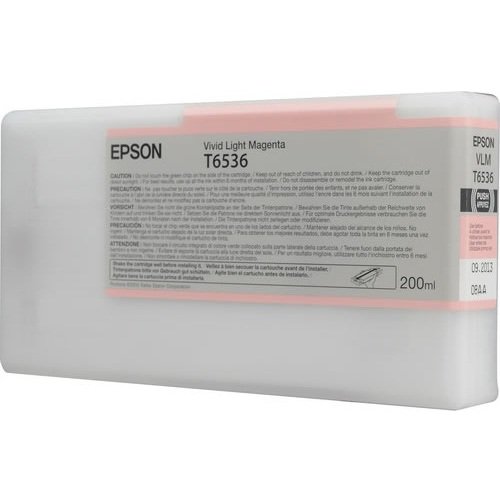 Tinta Epson UltraChrome HDR Ink T653 - Magenta Claro Vivo 200ml - Modelo T653600