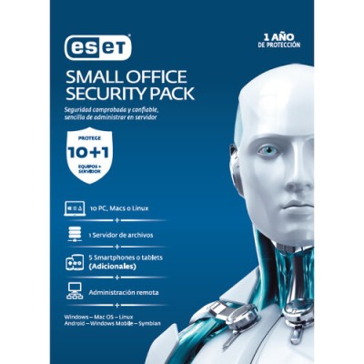 Antivirus ESET Small Office Security Pack - 10 Usuarios - 1 Servidor - 1 Año - TMESET-067