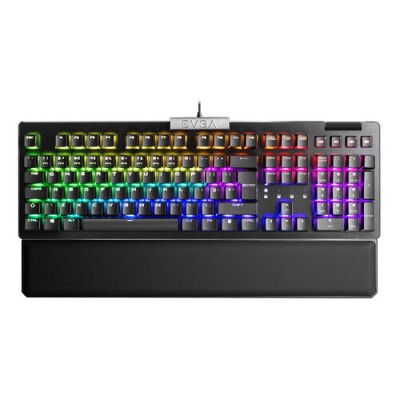 Teclado Gamer EVGA Z15 - Alámbrico - Reposa Muñecas - Multimedia - RGB - Lineal - 821-W1-15SP-K2