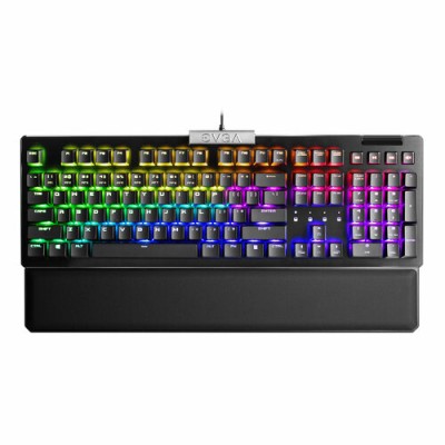 Teclado Gamer EVGA Z15 - Alámbrico - Reposa Muñecas - Multimedia - RGB - Clicky - 822-W1-15SP-K2