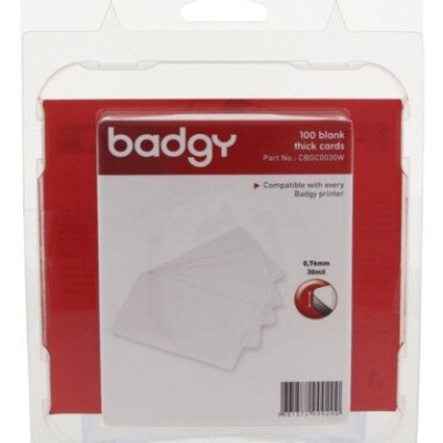 Tarjetas Evolis CBGC0030W - 30 Milésimas - para Badgy - 100 Piezas - CBGC0030W