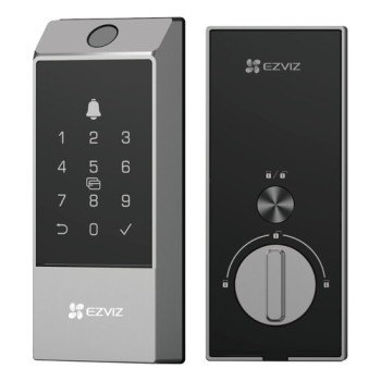 Cerradura Inteligente EZVIZ CS-DL04/PRO - Apertura Remota - Huella - Tag - Llave Mecánica - Contraseña - Modo de Privacidad - Alerta en Caso de Forzado - Control Remoto desde la App - CS-DL04/PRO