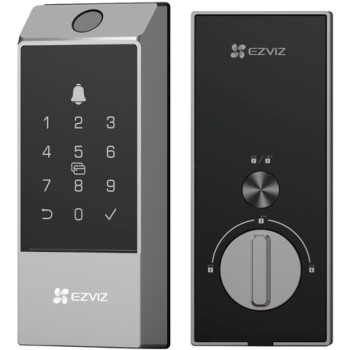 Cerradura Inteligente EZVIZ CS-DL04/PRO - Apertura con Huella Digital, Control Remoto y Llave Mecánica