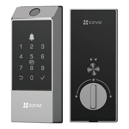 Cerradura Inteligente EZVIZ CS-DL04/PRO - Apertura con Huella Digital, Control Remoto y Llave Mecánica