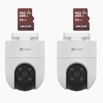 Kit 2x Cámaras IP Ezviz CS-H8C - 2MP - Lente 4mm - IR 30M - Wi-Fi + 2 Memorias Hiksemi MicroSD HS-TF-E1/32G - 32GB - CS-H8C/KM2