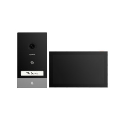 Videoportero Ezviz HP7 2K - IP Conexión 2 Hilos - Monitor  Táctil 7" - Inalámbrico/Alámbrico -Negro - CS-HP7