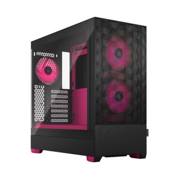 Gabinete Gamer Fractal Design Pop Air - ATX/Micro ATX/Mini-ITX - 3x Ventiladores - Panel Lateral - Negro Con Magenta - FD-C-POR1A-03
