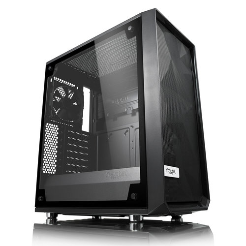 Gabinete Fractal Design Meshify C - Compatible ATX, Micro-ATX, Mini-ITX - Ventilación Optimizada - Modelo FD-CA-MESH-C-BKO-TGL