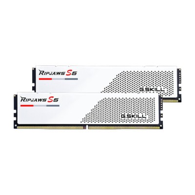 Memoria RAM G.Skill Ripjaws S5 - DDR5 - 32GB (2x16GB) - 6000MHz - UDIMM - Blanco - Para PC - F5-6000J3040F16GX2-RS5W