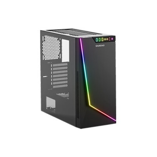 Gabinete Gamer Gamdias Argus M1 - Media Torre con RGB, Panel Lateral de Vidrio y Soporte para E-ATX