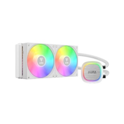 Enfriamiento Líquido Gamdias AURA GL240 V2 WH - 2 Ventiladores - 1800 RPM - ARGB - Blanco - GD-AURA GL240 V2 WH