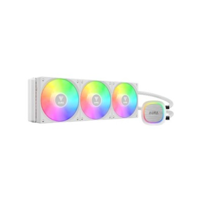 Enfriamiento Líquido Gamdias AURA GL360 V2 WH - 3 Ventiladores - 1800 RPM - ARGB - Blanco - GD-AURA GL360 V2 WH