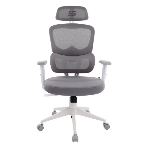 Silla Gamer Vorago CGM-400 Blanco con Respaldo de Malla - Hasta 150kg - Modelo CGM-400-WH