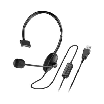 Diadema Monoaural Genius HS-100U - Micrófono - USB - Negro - 31710027400