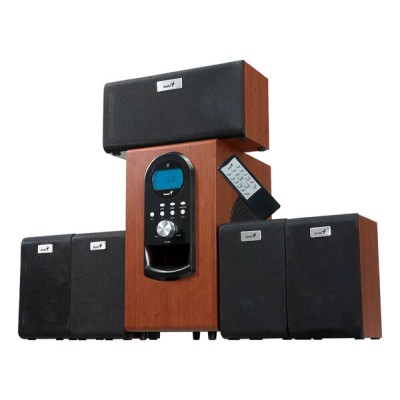 Sistema de Sonido 5.1ch Genius SW-HF5.1 600 II - 200W RMS - Subwoofer 8" 75W - 3.5mm/RCA - Madera - 31730018401