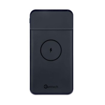 Cargador Inalámbrico Getttech GBN-P10MP-01 - 10000 mAh - MagSafe - USB- Negro - GBN-P10MP-01