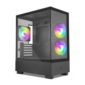 Gabinete Gamer Getttech Fish Tank - Mini Torre - Micro ATX/Mini ITX - 3 Ventiladores - Panel Lateral - GCM-550AC-02