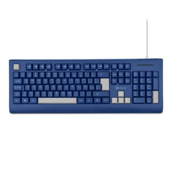 Teclado Getttech GGK-ESMWR-02 - Alámbrico - Español - Azul con Blanco - GGK-ESMWR-02-BL