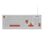 Teclado Getttech GGK-ESMWR-02 - Alámbrico - Español - Blanco con Naranja - GGK-ESMWR-02-WH
